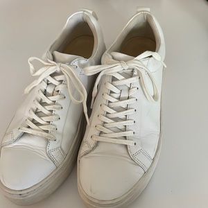 White platform sneakers